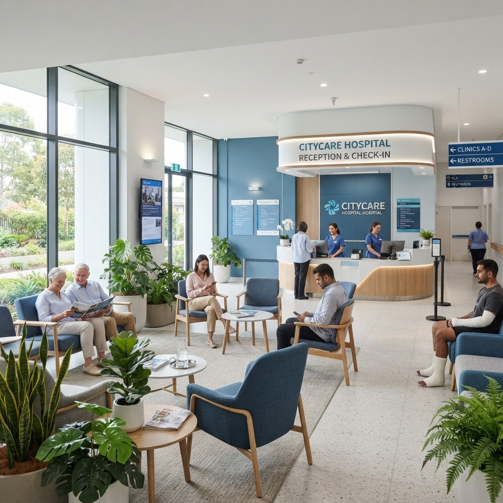 Clean, comfortable reception and waiting area